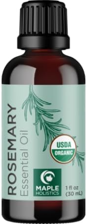 Certified Organic Rosemary Oil for Hair - Pure USDA Organic Rosemary Essential Oil for Hair Skin and Nails Plus Aromatherapy - Oil for Dry Scalp Treatment and Enhanced Volume and Shine