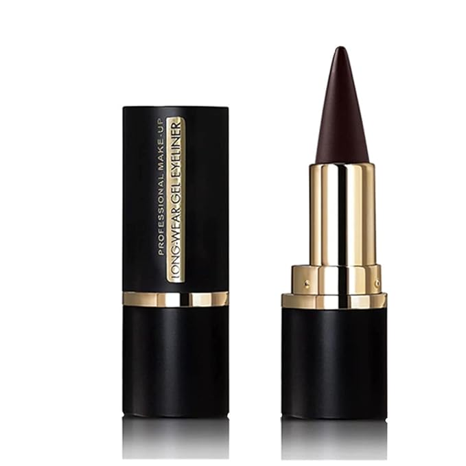 Go Ho Gel Eyeliner Stick,Soft Brown Eye Liner Cream Stick Crayon,Soft Smooth Long Wearing Eyeliner Pen,Eyeshadow Lips Makeup for Women(Brown)
