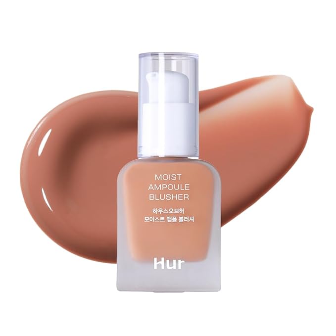 House of Hur Moist Ampoule Blusher with 50% Moisture Essence | Hydrating & Long-Lasting Blush | 0.68fl.oz (9 Shades) (Nude Beige)