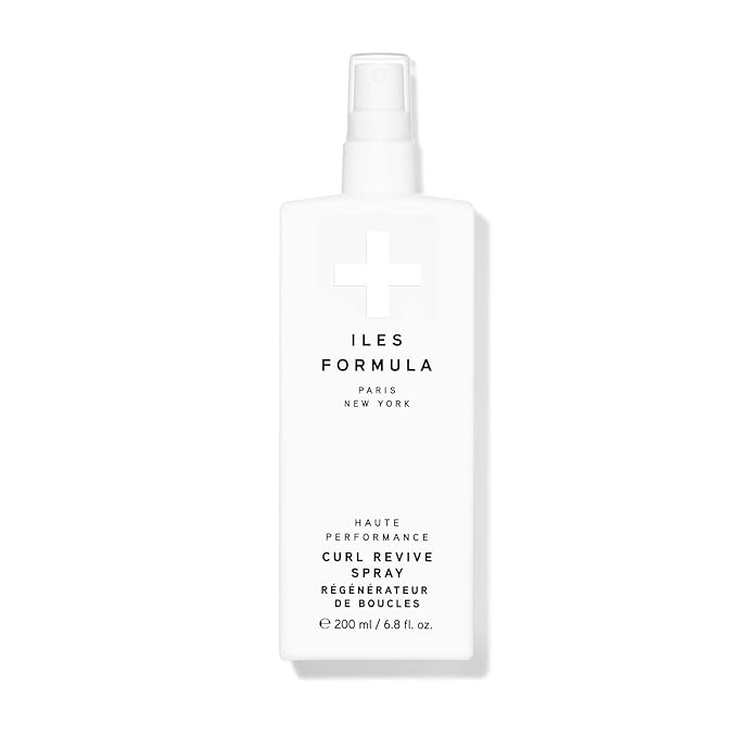 ILES FORMULA Curl Revive Spray – Leave-In Styling Serum, Defines Curls, Anti-Frizz & Anti-Humidity, Heat & Color Protection with Silk Extract, Macroloba Seed & Coconut Alkanes, 6.8 Fl Oz (200 ML)