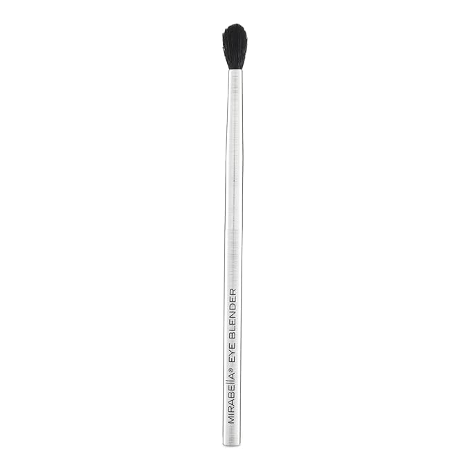 Mirabella Blending Eyeshadow Brush, Premium Professional Makeup Brush Collection, Cruelty-Free Synthetic Bristle Brush with Hand-Sculpted Brushed Aluminum Handle, Luxury Blending Brush for Makeup