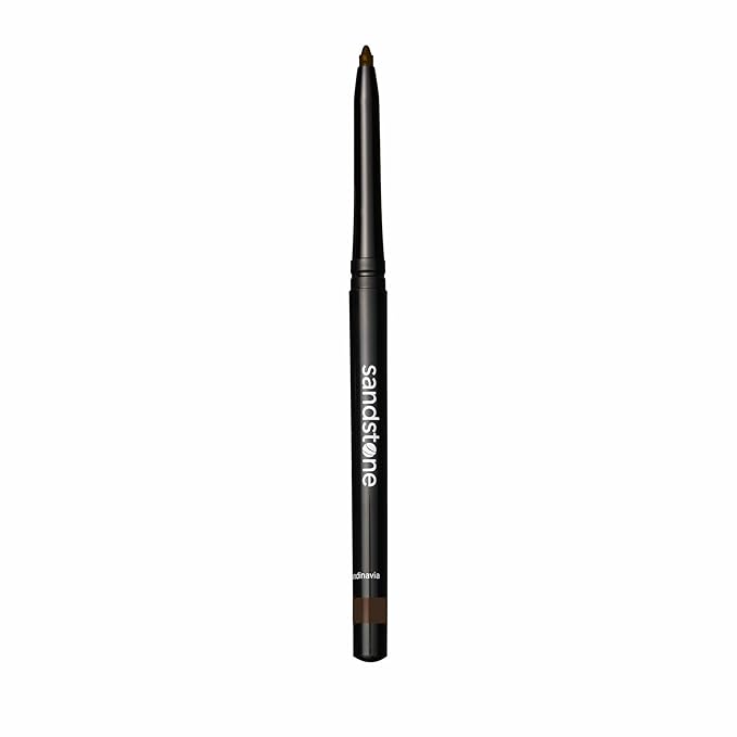 Sandstone Scandinavia Waterproof Eyeliner Pencil - Vegan Hypoallergenic for Sensitive Eyes - Smudge Proof - Fragrance Free - Smooth (Brown)