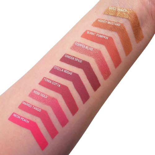 Aromi Ginger Spice Matte Liquid Lipstick | Nutmeg, Terra Cotta Lip Color, Vegan & Cruelty-free Beauty, Burnt Orange, Long-lasting Lipstick for Fall (Ginger Spice)