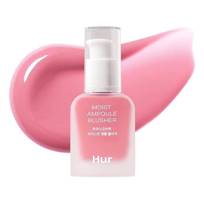 House of Hur Moist Ampoule Blusher with 50% Moisture Essence | Hydrating & Long-Lasting Blush | 0.68fl.oz (9 Shades) (Cherry Blossom)