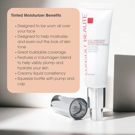 Consult Beaute Volumagen Tinted Moisturizer - Medium-to-Full Coverage - Makeup for Face - Buildable Coverage -1 fl.oz. - Dark shade