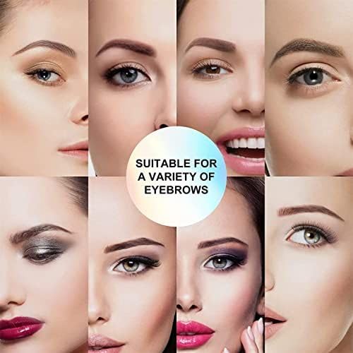 Eyebrow Stamp Stencil Kit - 24PCS Eyebrow Stencils for Perfect Brow, Eyebrow Stamp Long-lasting Waterproof & Smudge-Proof, Eyebrow Kit with Eyebrow Brush for Thin & Thick Brow (Dark Brown)