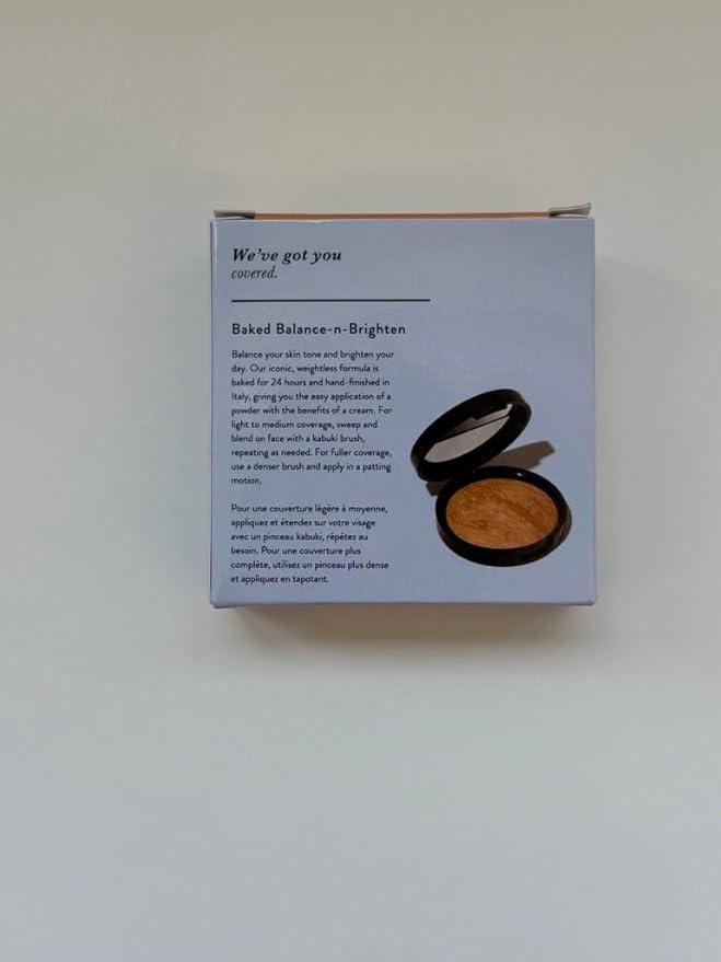 LAURA GELLER NEW YORK Award-Winning Baked Balance-n-Brighten Color Correcting Powder Foundation - Porcelain - Buildable Light to Medium Coverage - Demi-Matte Natural Finish