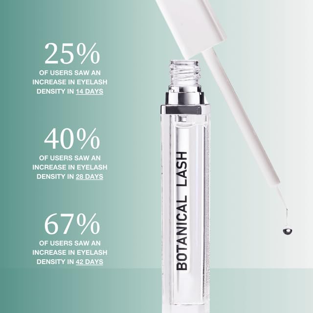 Contours Rx Botanical Lash & Brow Enhancing Serum – Organic, Drug-Free Growth Formula with Peptides & Botanicals – Strengthens, Hydrates & Nourishes – 5ml