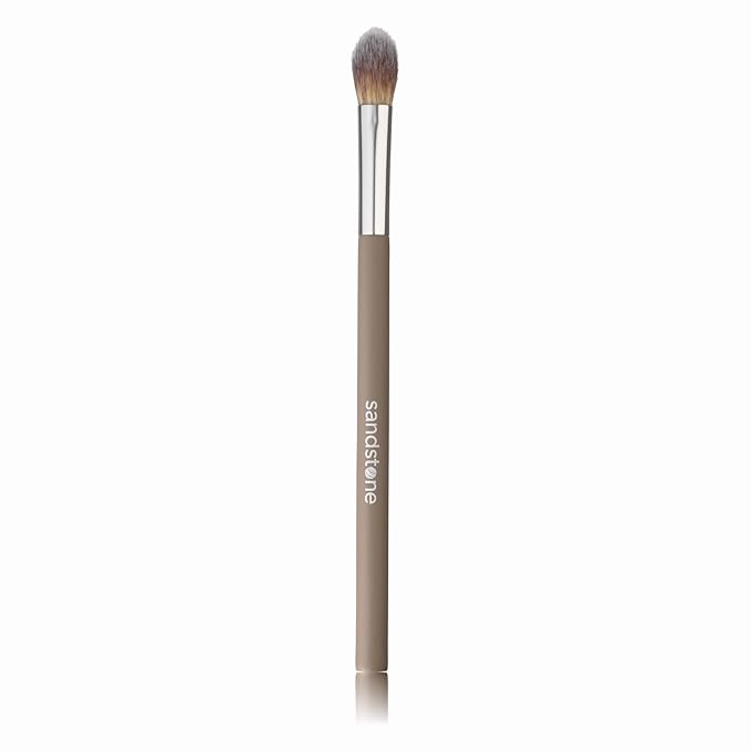 Sandstone Scandinavia Soft Collection Makeup Brush - Professional Premium Highlighter brush for applying and blending highlighter. Ultra soft bristles. Vegan Makeup brush for all skin types
