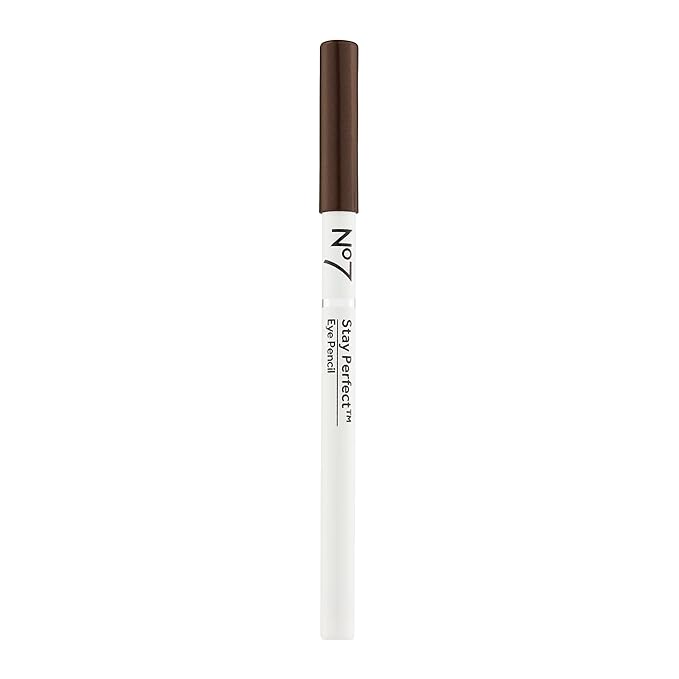 No7 Stay Perfect Amazing Eye Pencil - Brown - Precision Tip Pencil Eyeliner for Silky, Effortlessly Smooth Texture - Up to 12 Hrs of Long Wearing, Waterproof Pigment (1g)