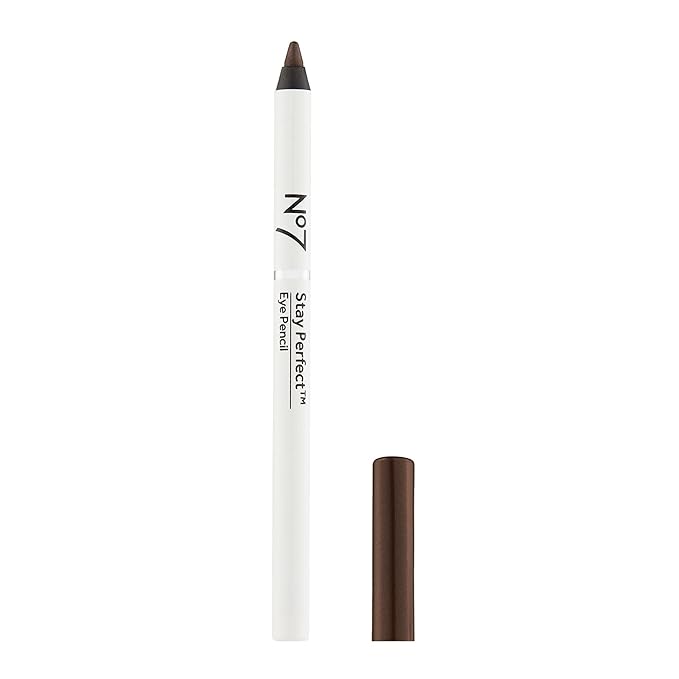No7 Stay Perfect Amazing Eye Pencil - Brown - Precision Tip Pencil Eyeliner for Silky, Effortlessly Smooth Texture - Up to 12 Hrs of Long Wearing, Waterproof Pigment (1g)