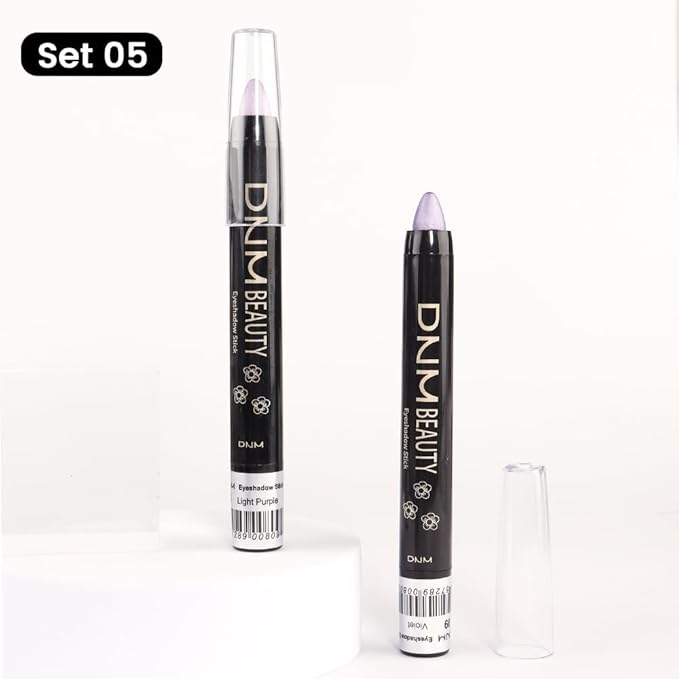 evpct 2Pcs Cream Eyeshadow Sticks Set for Eyes Light Purple & Violet Shimmer Eye Crayon Shadow Brightener Stick Pencil Pen Bulk sombras en crema para ojos 08+09