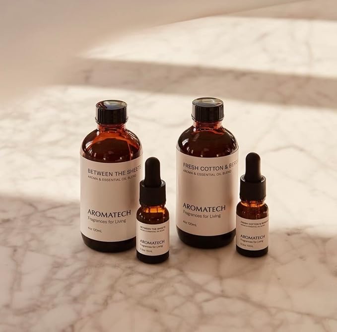 AromaTech Fresh Cotton and Bergamot Essential Oil Blend: Luxury Hotel Inspired Aromatherapy with Bergamot, Fresh Cotton & Sandalwood for Ultrasonic Diffusers & Nebulizers - 0.3 fl oz, 10 mL