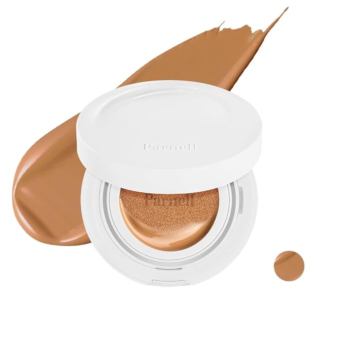 Parnell Cicamanu Serum Cushion - Moisturizing Foundation for Soothing, Coverage, Glass Skin and Lightweight for Sensitive and Dry Skin Pearl Skin (0.52 Fl Oz) (34W)