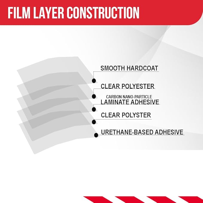 United Centurion Window Tint 50% VLT 24" Inx100'Ft 2Ply Carbon - PET Laminated Adhesive Film - Privacy Window Tint for Cars, Home, Blocks UV/IR Rays, Reduce Heat & Glare - Lifetime Color Stability