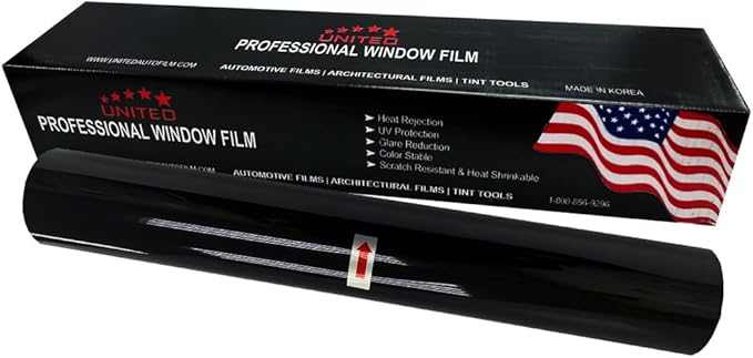 United Ceramic Pro Window Tint Car 36In x100Ft 2Ply Nano Ceramic IR-95 with 5% VLT - Outstanding Clarity & Views Window Tint for Car Home Blocks UV/IR Rays, Adhesive Film W/Lifetime Color Stability