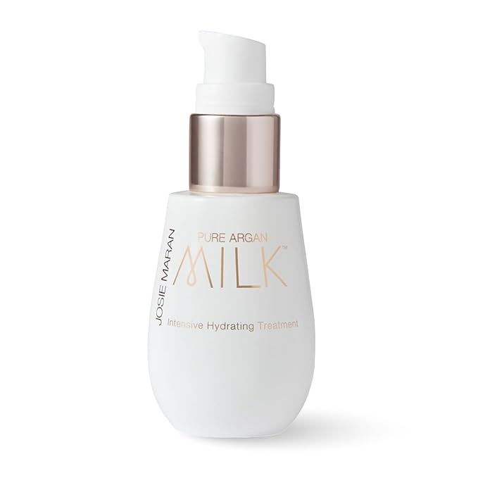 Josie Maran Pure Argan Milk - Anti Aging Face Serum with Argan Oil for Long-Lasting Hydration and a Fresh, Radiant Glow - Suitable for Dry, Sensitive Skin (1 Fl Oz)