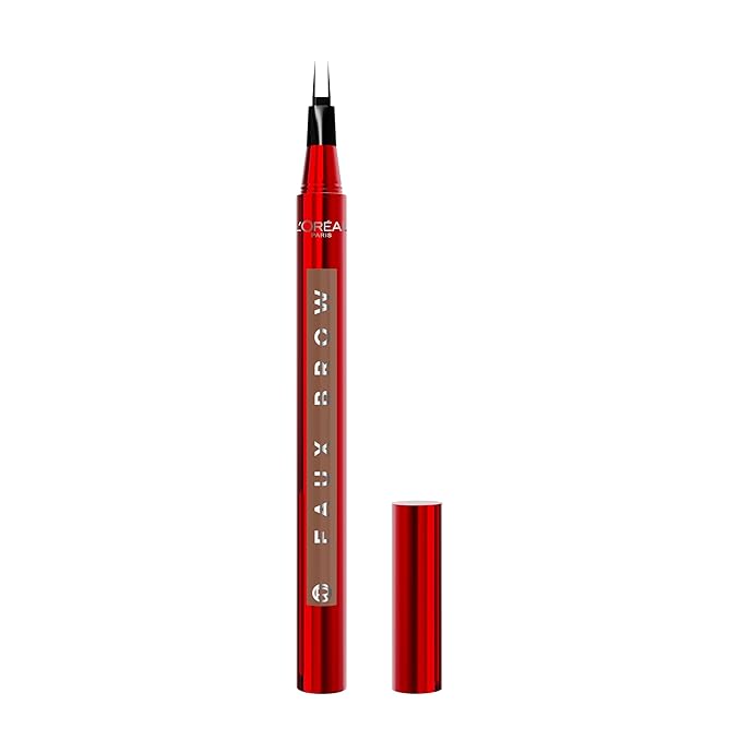 L'Oreal Paris Faux Brow, Hair-Like, Filling Eyebrow Pen with Double-Brush Tip, Fast & Precise Eyebrow Makeup, Blonde, 0.04 Fl Oz
