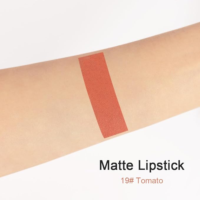 evpct 1Pcs Light Yellow Brown Matte Lipstick and Lip Crayon Liner Pencil for Women Lip Stain Long Lasting Waterproof labiales mate magicos 24 horas originales pintalabios permanente 24 horas 19