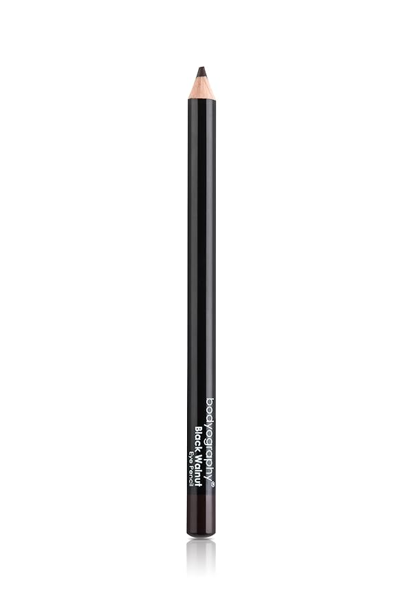 Bodyography Cream Eye Pencil, Black Walnut - Dark Brown Wooden Eyeliner for Eyes & Eyebrows, Long-Lasting Cruelty-Free Coconut Oil Cosmetic Liner