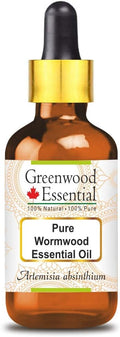 Greenwood Essential Pure Wormwood Essential Oil (Artemisia Absinthium) with Glass Dropper Steam Distilled 5ml (0.16 oz)