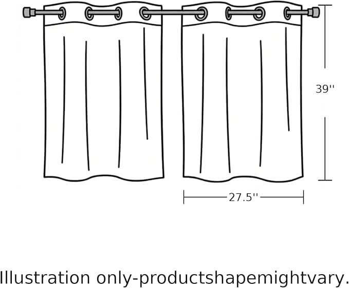 2 Panel Kitchen Cafe Curtains, Window Decor Tier Curtains - Image 9
