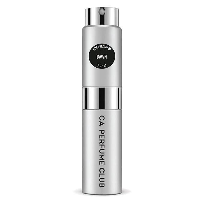 CA Perfume Impression of Dawn for Women and Men Amber Woody Scent Long Lasting Unisex Fragrance Eau De Parfum Travel Size Refillable Atomizer Spray 0.27 Fl Oz 8ml