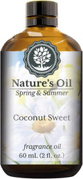 Coconut Sweet Fragrance Oil (60ml) for Diffusers, Soap Making, Candles, Lotion, Home Scents, Linen Spray, Bath Bombs, Slime
