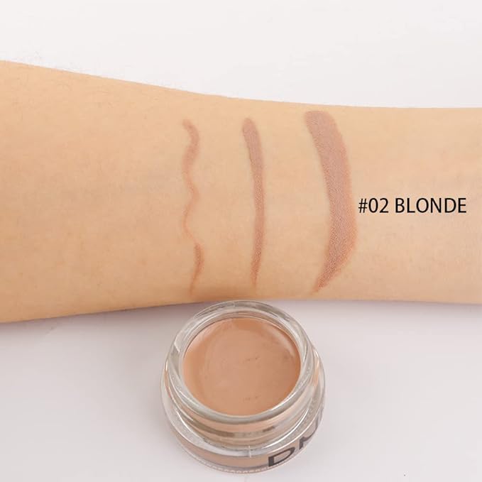 evpct Blonde Eyebrow Powder Pomade Gel Shaper Makeup Kit with Dual-ended Brush, Eyebrow Stencils Kit for Women Shaping, Eye Brow Pomade Stencil Shaper Tinting kits for Women, Long Lasting Waterproof