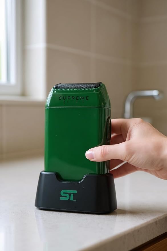 Supreme Trimmer Crunch STF602 – Waterproof Double Foil Shaver for Men | 150 Min Runtime, Wet/Dry Cordless & Corded Electric Razor | Hypoallergenic Foils for Face, Head & Stubble