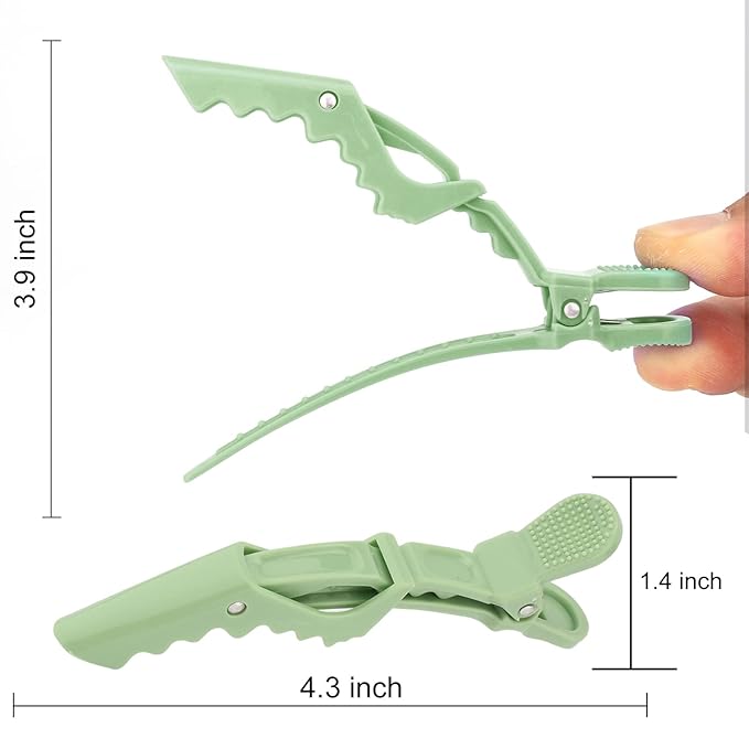 Ondder Colorful Alligator Sectioning Hair Clips, 24 Pack Large Hair Styling Accessories for Coloring, Cutting, and Salon Use - Women, Men, and Teens