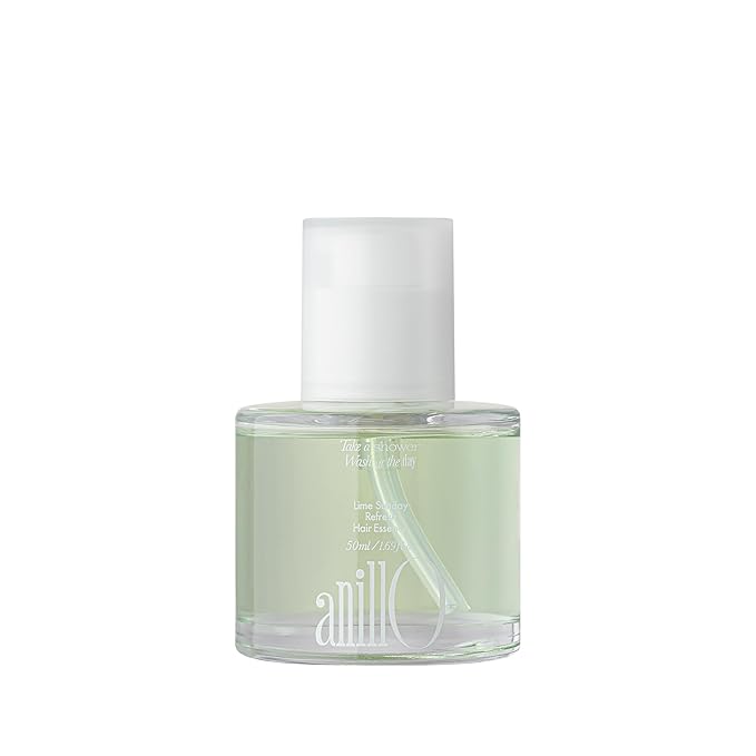ANILLO Sunday Refresh Lime Hair Essence with Vitamin C, Tea Tree Leaf Oil, and Green Mint - Enhancing Hair Vitality, Citrus Scent, Paraben-Free (50ml / 1.69 fl. Oz)