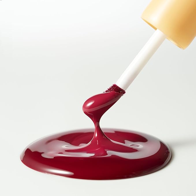 Laka Fruity Glam Lip Tint Mini, Glowing Lip Stain with Wide Color Spectrum, Hydrating & Lightweight Texture, Long-Lasting Bold Stain, Non-Sticky, Vegan, K-Beauty (#140 Scoop)