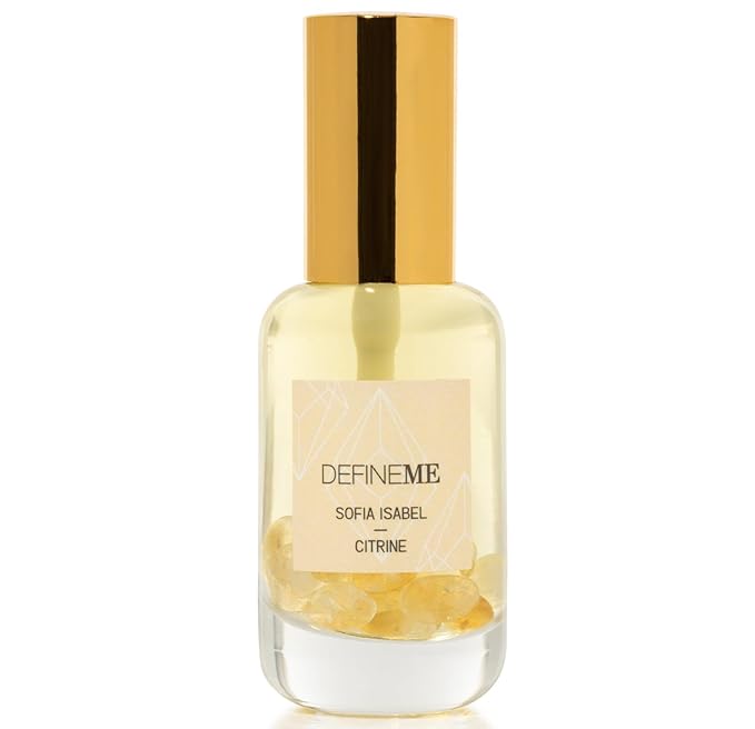 DefineMe Citrine Crystal Infused Natural Perfume Mist, Sofia Isabel Scent, 0.95 FL OZ