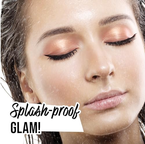 NOON'S UP Flat Eye-Liner - Waterproof Liquid Eyeliner Pen | Ultra-Slim & Bold Black Eyeliner | Quick-Dry & Waterproof Liquid Liner | Long Wear & No Smudge | Look-Defining Black Pen (0.018 Fl. Oz.)