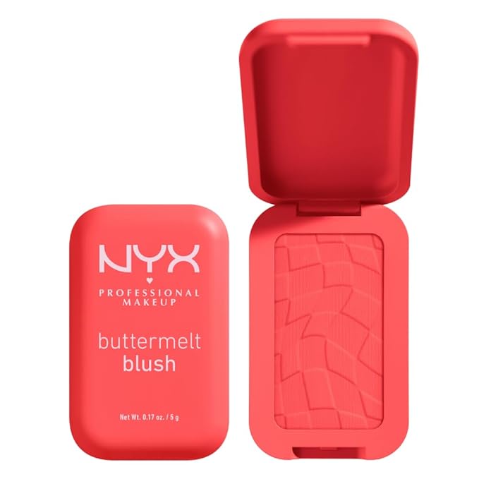 NYX PROFESSIONAL MAKEUP Buttermelt Powder Blush, Fade and Transfer-Resistant Blush, Up to 12HR Make Up Wear, Vegan Formula - Had Butta