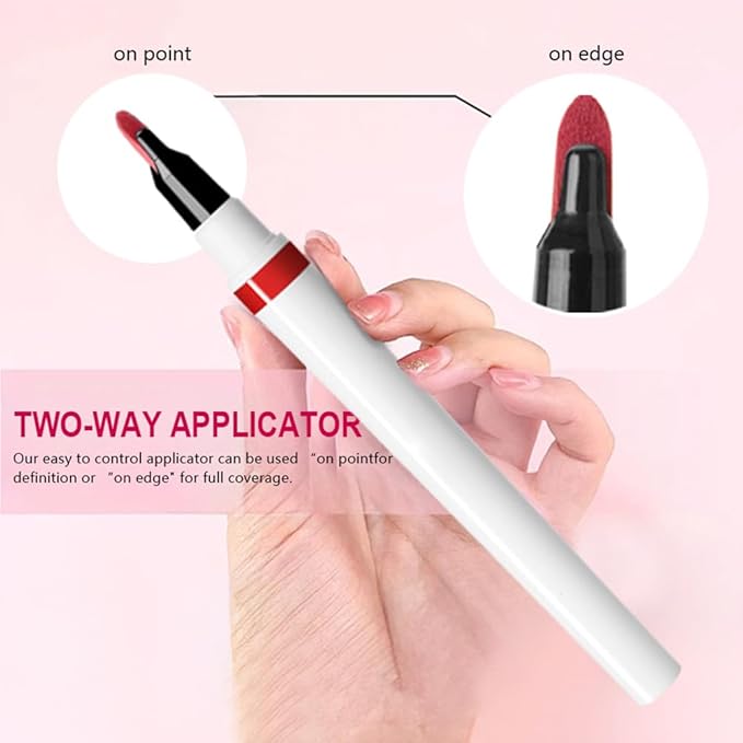 Matte Calligraphy Liquid Lip Liner Lipstick Pencil, Nude Pink Long-Lasting Transfer-Proof Lip Stain, Lightweight Lipstick, Sheer Buildable Color, Fades to a Natural Wash of Colors