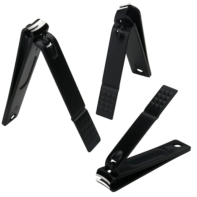 Manicure Set Nail Clippers Kit Professional Stainless Steel Nail Care Tools with Leather Travel Case 10 in 1 Black