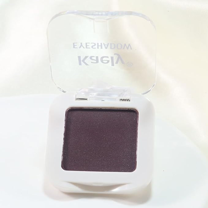 evpct Matte Eggplant Purple Eyeshadow Palette Makeup for Older Women Brown Eyes, Deep Dark Mauve Plum Purple Cream Eye Shadow Palette Single for Older Women Matte, Monochrome Long Lasting Eyeshadow