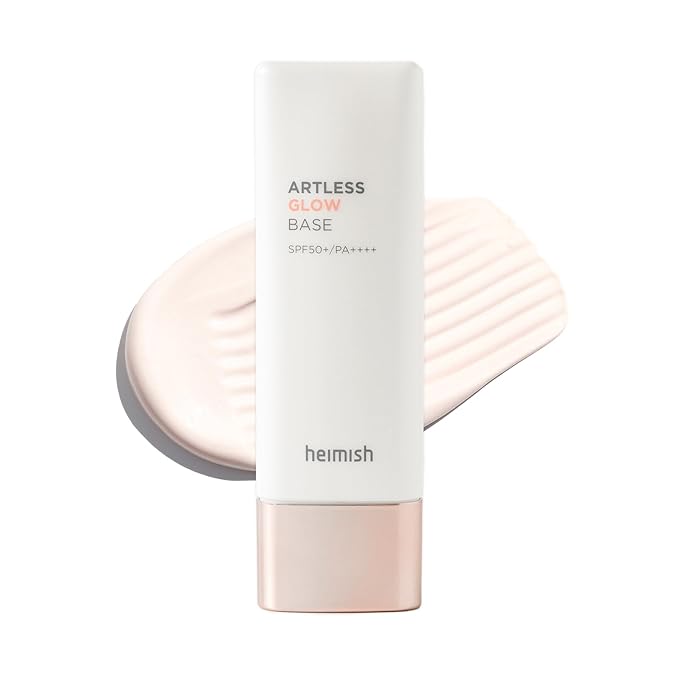 HEIMISH Artless Glow Base 1.35fl.oz/40ml, Multipurpose Makeup Base, Primer, Highlighter, Tone Up Sunscreen for face, Lightweight, Non-greasy, Hydrating, Natural Finish with SPF 50+ PA++++