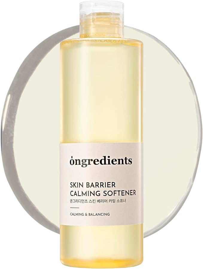 ONGREDIENTS Skin Barrier Calming Softener | Daily Soothing Toner for Dry, Sensitive Skin | Panthenol, Hyaluronic Acid, Ceramide, Hydrating, pH Balancing | Vegan, Korean Skin Care 250ml / 8.45 fl Oz