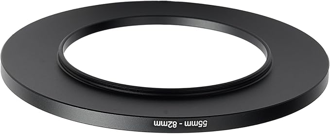 55mm to 82mm Step-up Adapter Rings Filter Adapter Black Metal Step Down Filter by Unknown