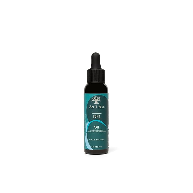 As I Am Bond Oil - 2 oz - with Moringa, Amla, & Ceramides - Hair Repair Treatment For Damaged Hair
