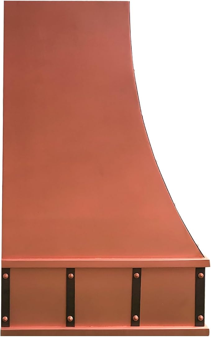 CT Copper Tailor Sloped Copper Vent Hood Wall Mount, 610 CFM Exhaust Fan - Image 4