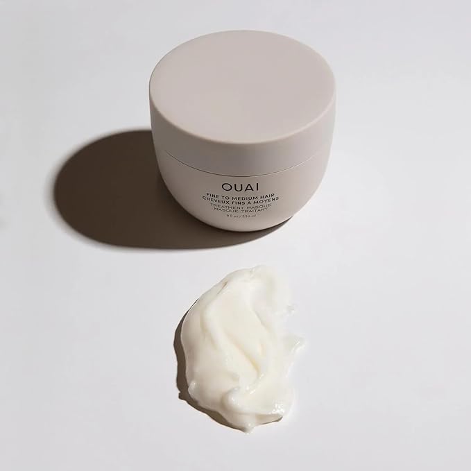 OUAI Fine to Medium Hair Treatment Masque - Hydrating Hair Mask to Help Repair Strands & Increase Shine - With Shea Butter, Keratin and Panthenol - Paraben, Phthalate & Sulfate Free (8 Fl Oz)