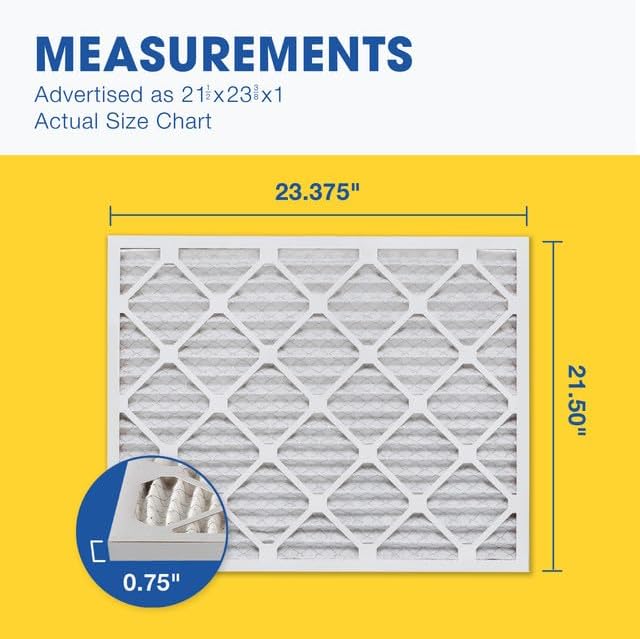 Aerostar 21.5x23.375x1 MERV 8 Air Filter, Pleated AC Furnace HVAC Filters - Image 2
