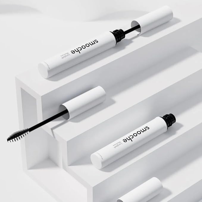 Smooche Long Lash Mascara – Smudge-Proof, Lash-Boosting Mascara with Growth Serum – Instant Length & Volume – Clean, Vegan, and Natural Ingredients – 3mL