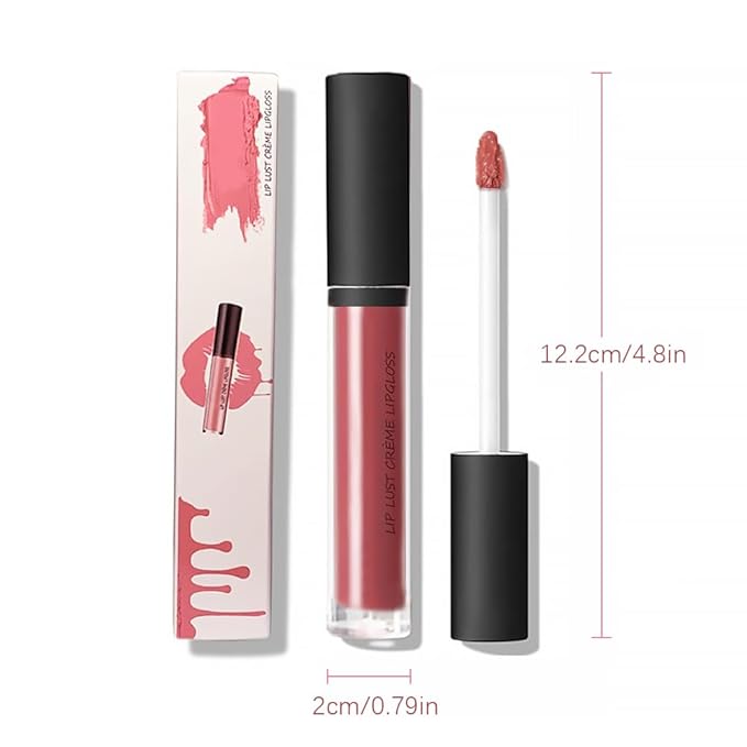12 Color Cream Lip Gloss Lipstick Portable,Upgraded Waterproof Long-Lasting Moisturizing Lip Lipsticks for Daily Use,Non-Stick to Cup Natural Lipsticks for Home Travel Women (5)