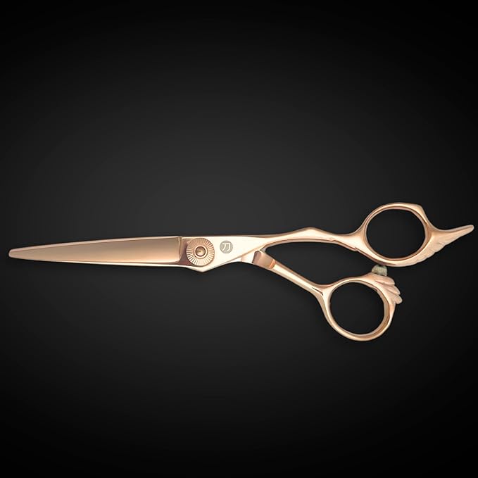 Gold Hair Shears Set for Professional Hair Cutting - Scissors and Thinning Shears - Saki Shears Tsuru