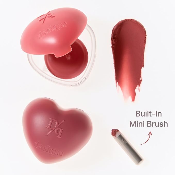 Dasique Souffle Color Pot Special Set #02 Pomelo Pudding - Makeup Blush, Buildable Silky-Smooth Texture, Built-In Mini Brush, Multi-Use For Cheek and Lip